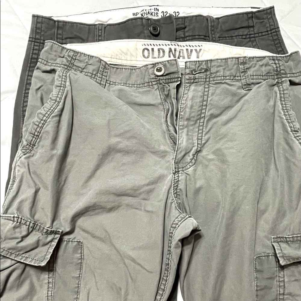 Old Navy broken-in khaki 32x32 and khaki Cargo